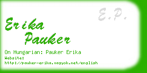 erika pauker business card